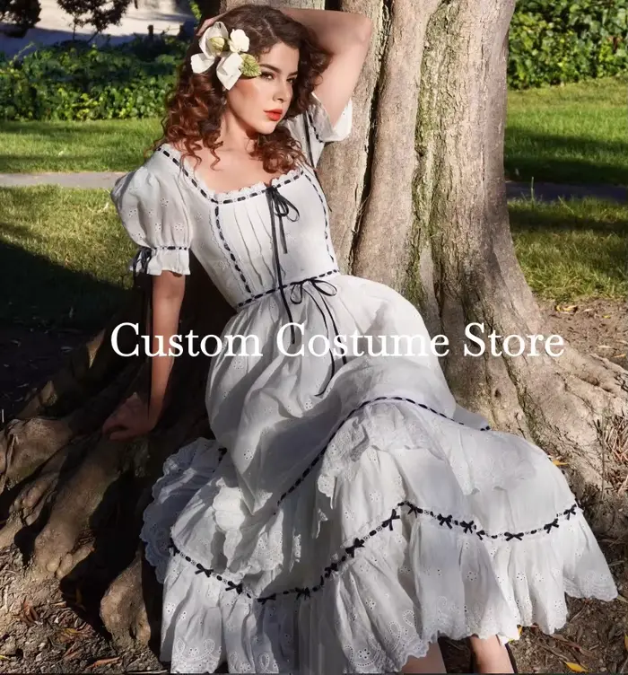 Robe de bal MARISOlSANCHEZ style bohème laine tricotée satiné col carré appliques décoration pour bal mariage gala occassions spéciales