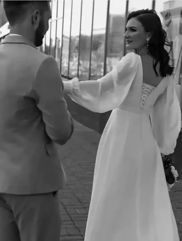 Robes de mariée bohèmes personnalisées en mousseline de soie pour la plage