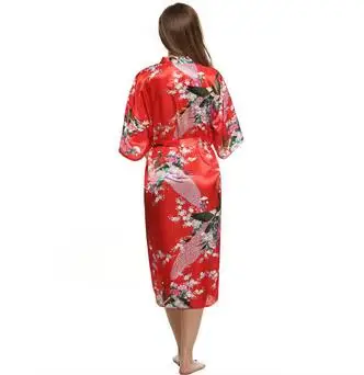 2015 peignoir en soie femmes Satin Kimono Robes