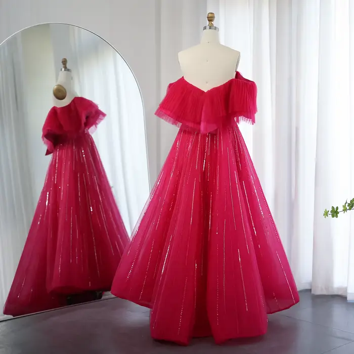 Sharon Said-Robe de Soirée Po Rose Neutre