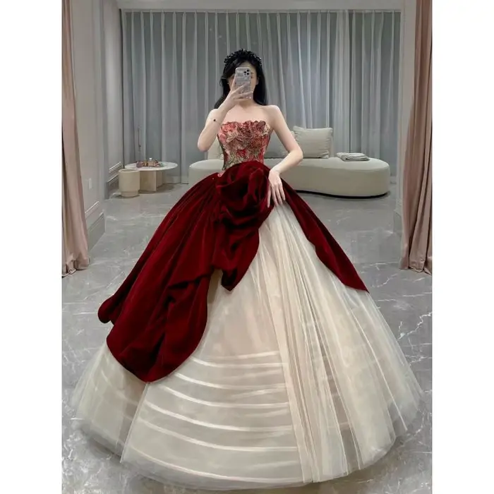 Robe de mariée sans bretelles