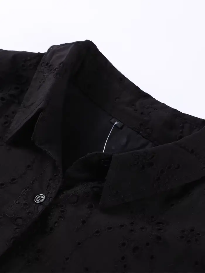 Robe longue noire classique pour femme avec lacets et col rabattu coupe ajustée occasionnelle soirée spéciale