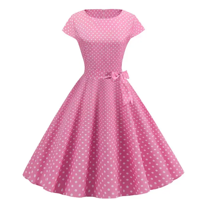 Femmes robes d'été Robe Vintage années 1950 60 Pin Up grande balançoire fête vêtements de travail