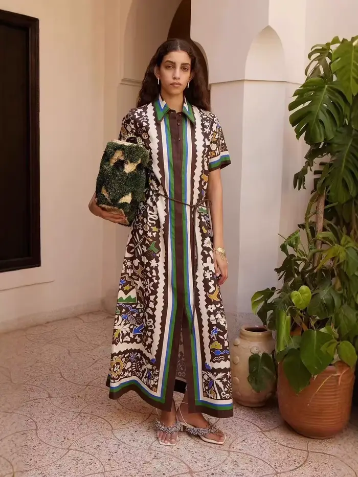 Robe cardigan décontractée en lin avec ceinture, ensemble assorti printemps-été, robe de soirée