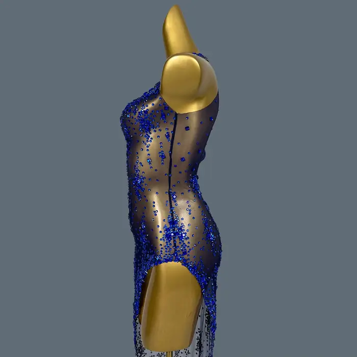Xinghe-Robe de Soirée Luxueuse avec Strass pour Femme