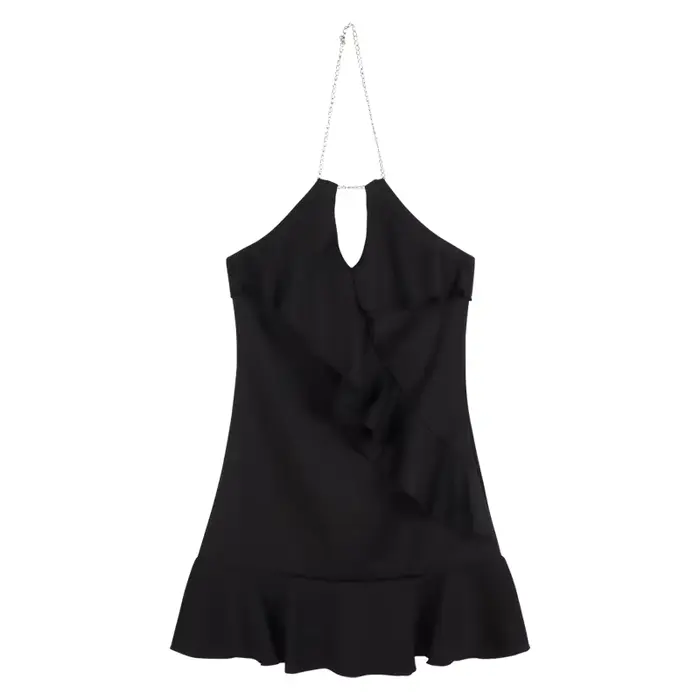 Robe trapèze à volants pour femmes