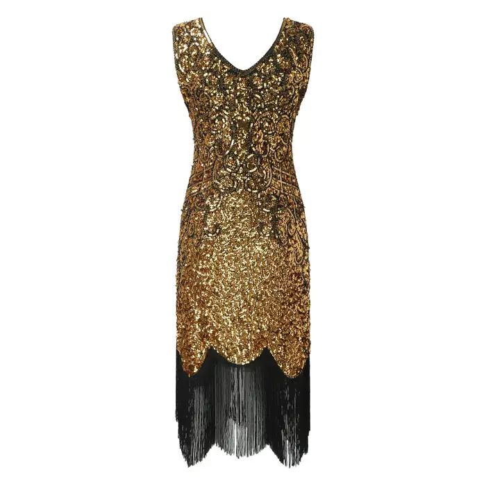 Robe de Soirée Vintage à Paillettes pour Femme