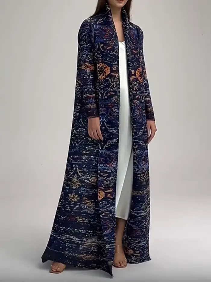 Robe imprimée bleu marine plissée pour femme taille unique style streetwear polyvalente tout l'année occassions spéciales