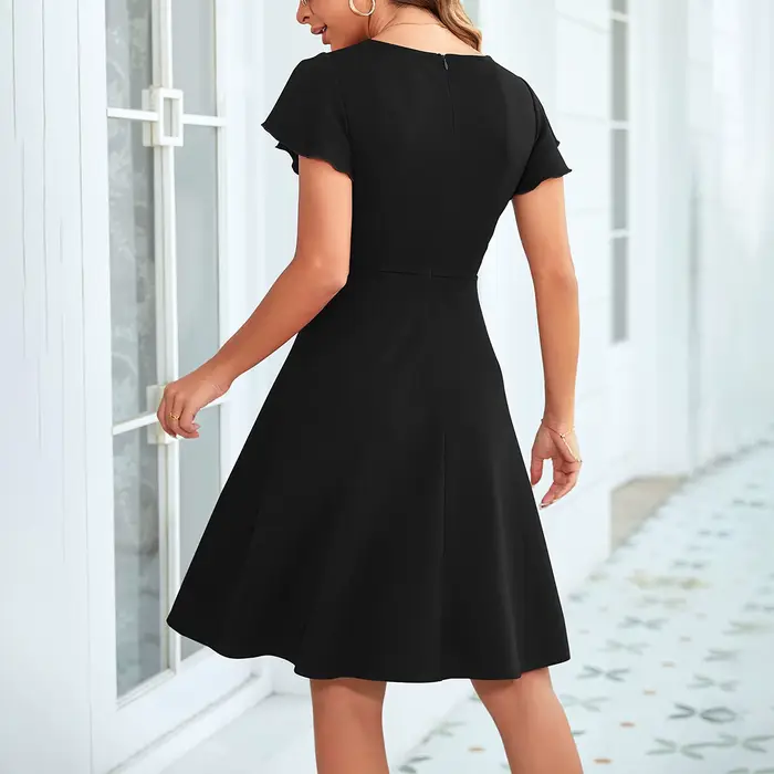 Robe courte élégante plissée