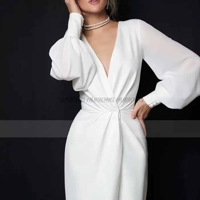 Robe de mariée mi-longue pour femme 2026