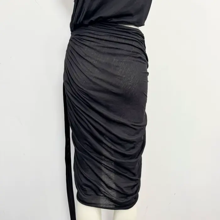 Robe moulante sexy asymétrique sans manches torsadée style gothique pour femme - Collection High Street
