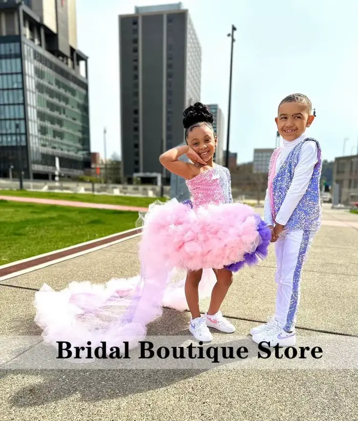 Robe à fleurs de luxe pour filles