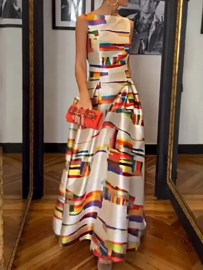 Robe BWQ pour femmes, imprimé
