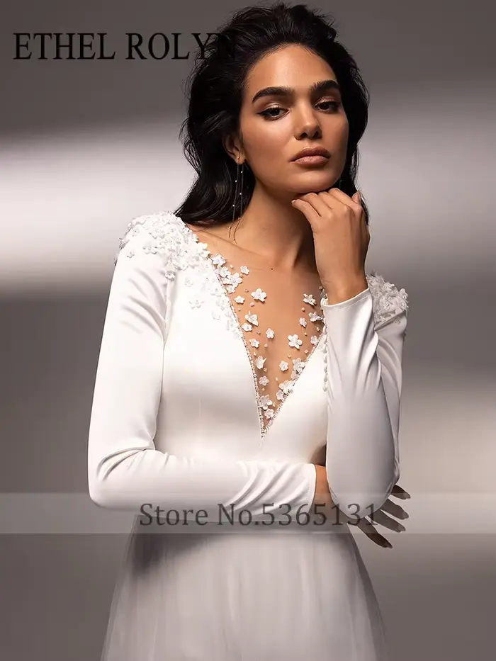 ETHEL ROLYN robe De mariée sirène en Satin pour femmes