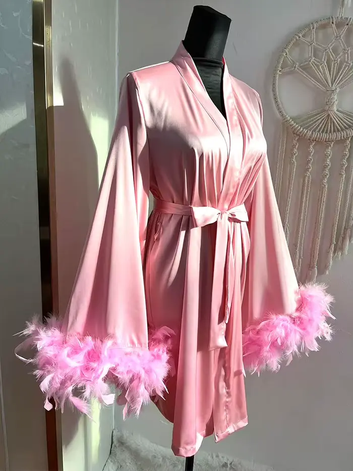 Robe courte en Satin de soie