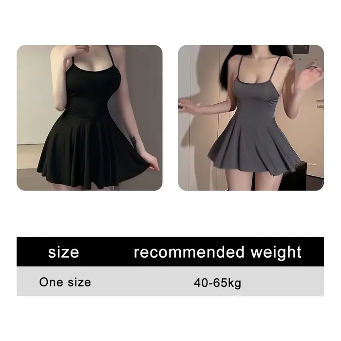 Camisole plissée micro-mini sexy en polyester pour femmes, nuisette élégante, tenue de soirée, allure séduisante, à volants, dos nu, pour occasions spéciales