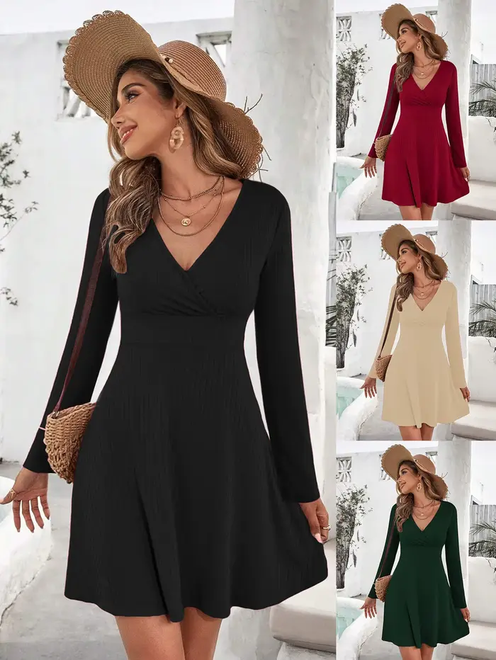 Robe courte trapèze sans manches en polyester et élasthanne pour femmes de tous âges automne hiver occasions spéciales