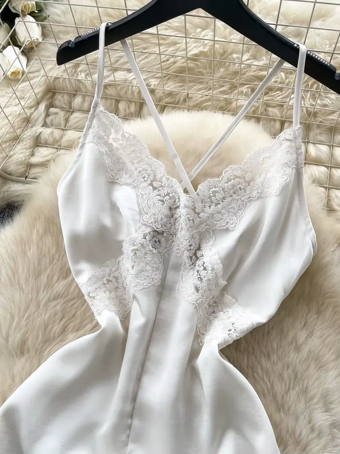 Robe longue trapèze élégante pour femme style vacances française dentelle blanche patchwork taille haute été occassions spéciales