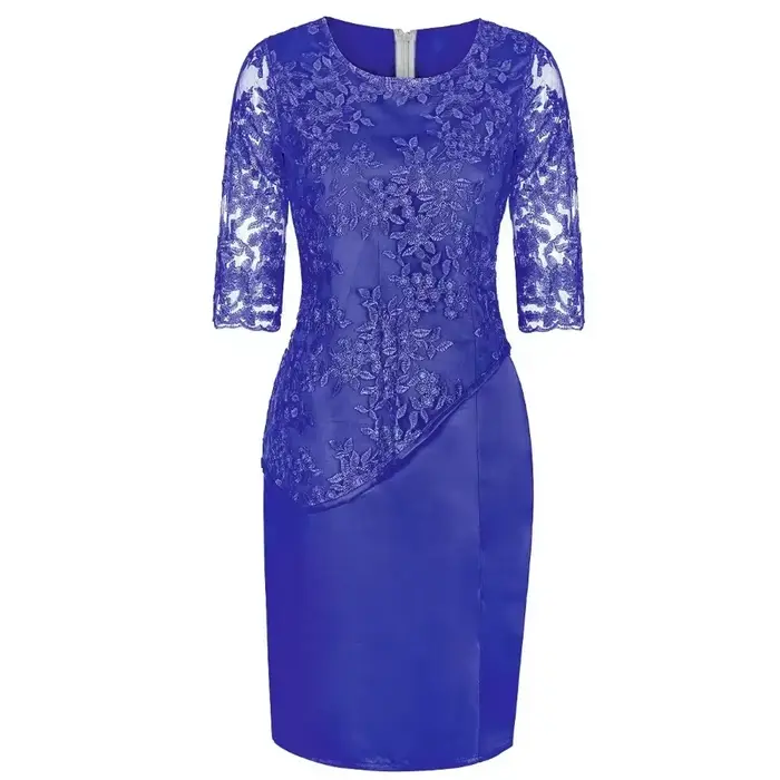 Robe Midi Grande Taille Femme 2026 5XL Élégante Col Rond