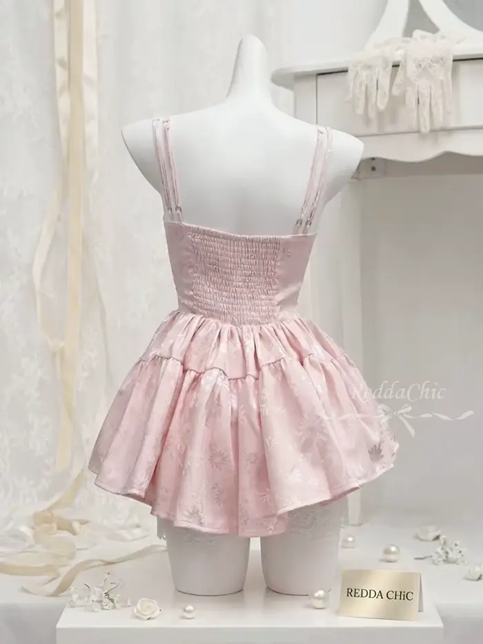 REDDACHiC Robe Corset Florale Mignonne pour Soirée d'Été
