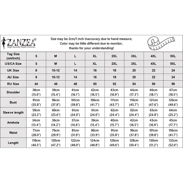 ZANZEA Robes Midi Femme Été Printemps Décontractées Manches Longues Unies Col Rond Ample