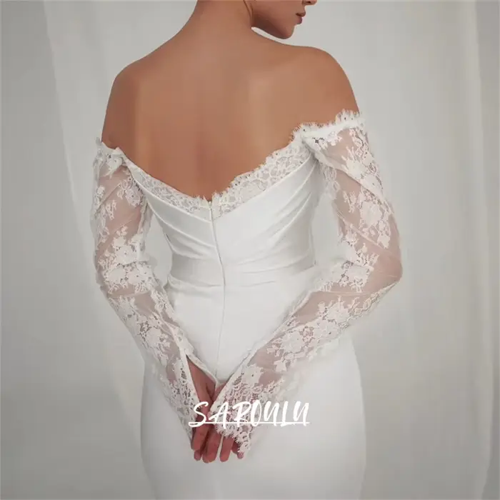 Robe de mariée sirène en satin de dentelle