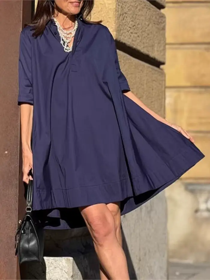 Robe décontractée et élégante en polyester pour femmes, blanche et ample, pour soirées et plages