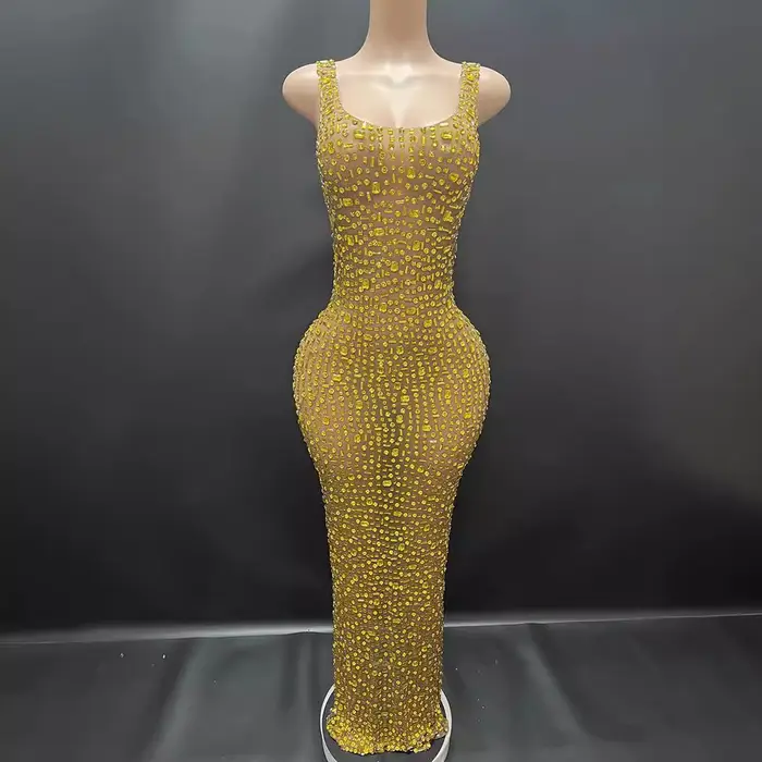 Robe de Mariée en Diamants pour Femme, Tenue de ixd'Anniversaire, Nouvel An