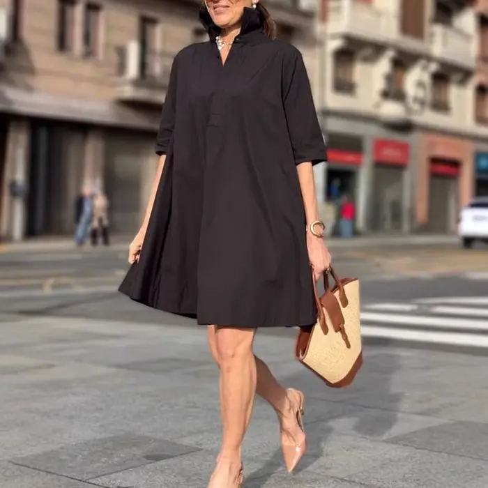 Robe décontractée et élégante en polyester pour femmes, blanche et ample, pour soirées et plages