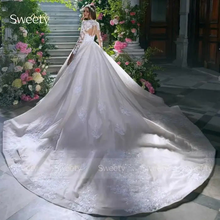 Robe De mariée De luxe en dentelle brodée