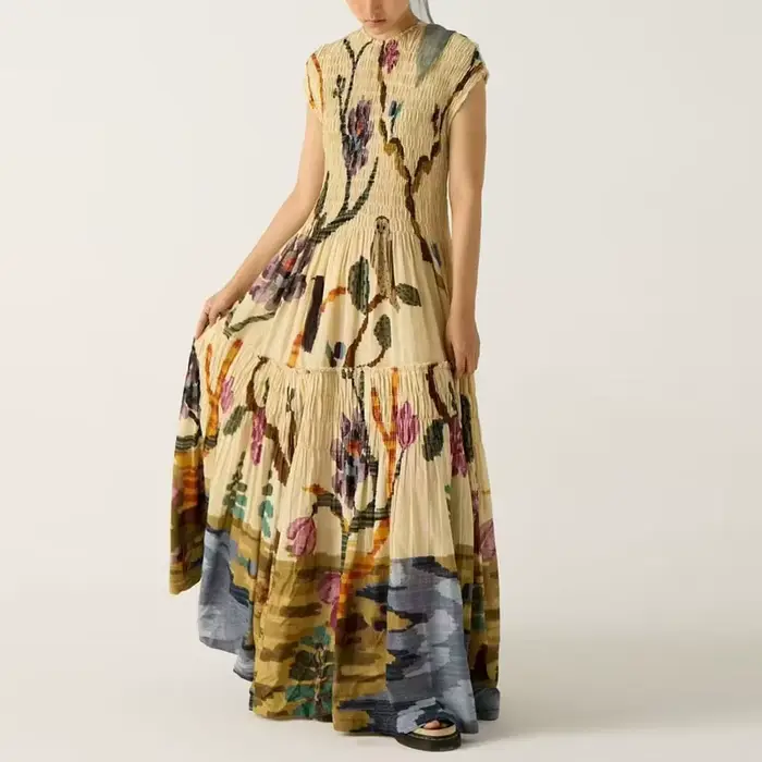 Robe de soirée plissée pour femmes