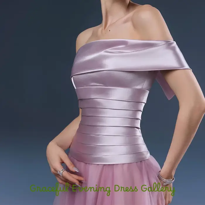 Robe de soirée élégante à col bateau