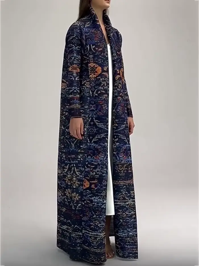 Robe imprimée bleu marine plissée pour femme taille unique style streetwear polyvalente tout l'année occassions spéciales