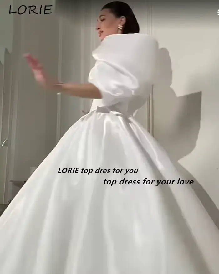Robe de mariée longue scintillante en satin brillant, épaules dénudées, ligne A, robe de soirée ivoire, pour femmes, mariage, cérémonie de remise de diplôme, gala, événements spéciaux