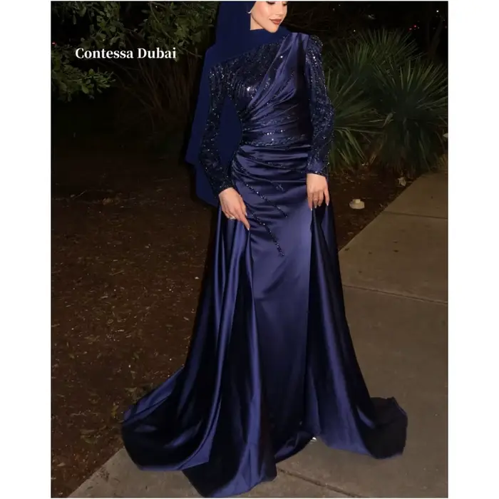 Robes de bal florales à paillettes attrayantes de dubaï