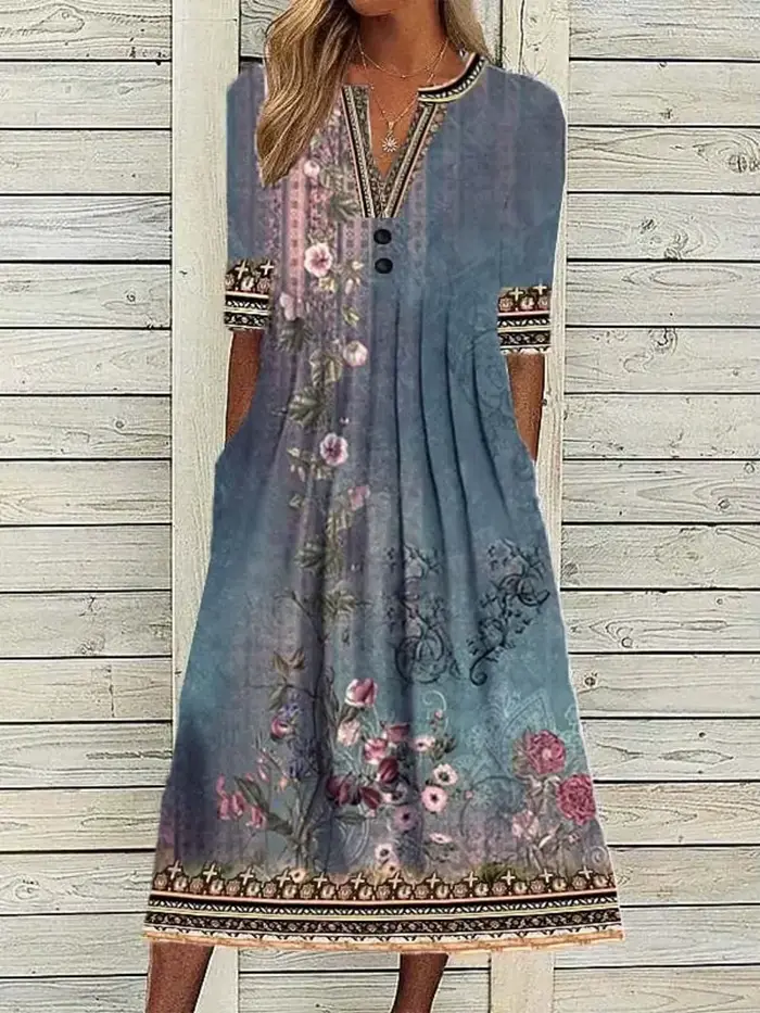 Mode robe décontractée élégante femme à manches courtes