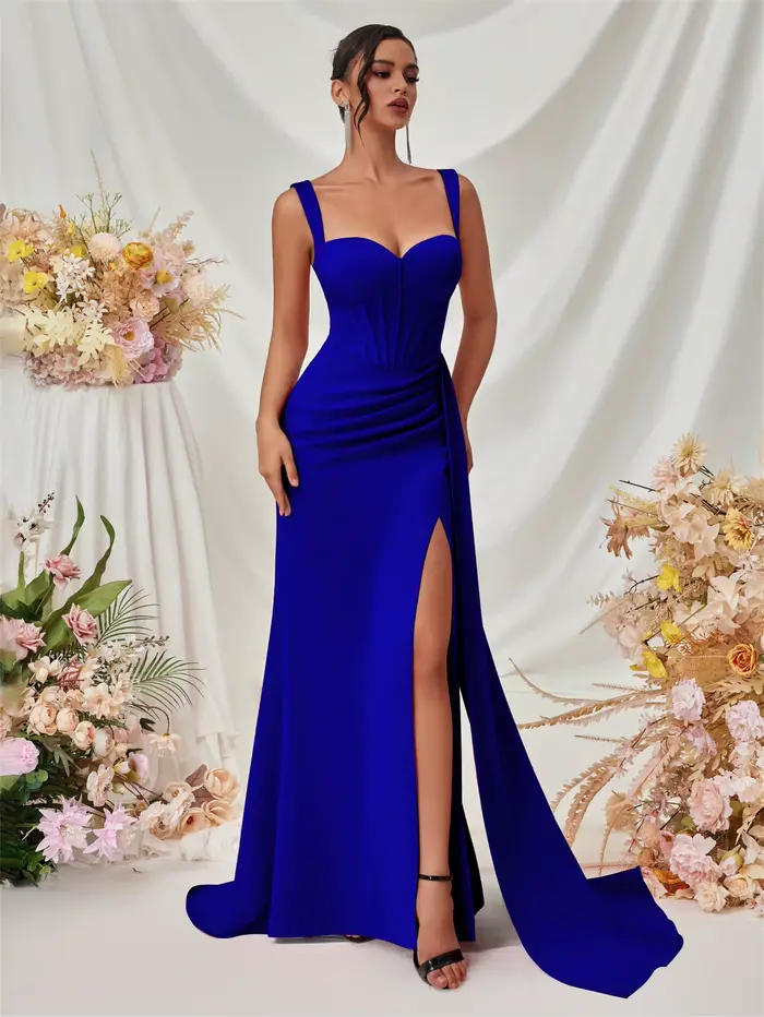 Robe d'invité de mariage Maxi élégante pour femmes, robes formelles de bal de soirée, Cocktail, bret