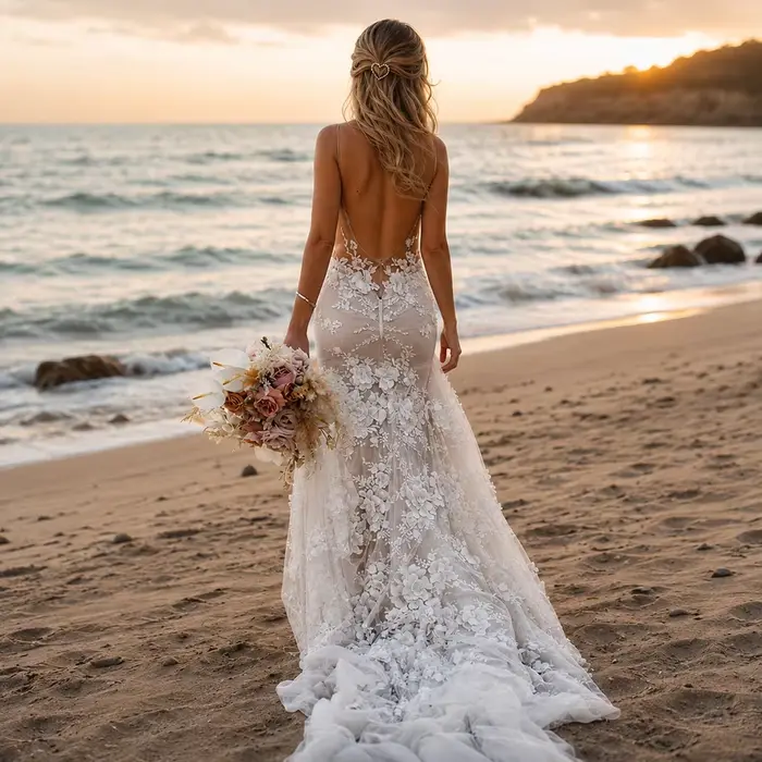 Robe de mariée sirène vintage