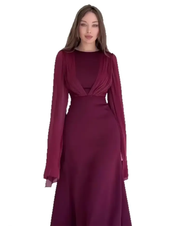 Dubaï femmes Robe de soirée Abaya solide maroc robes Largos à lacets musulman Jalabiya Ramadan robes