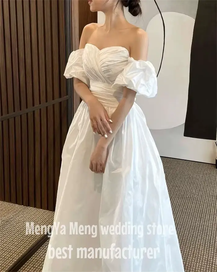 ZHUISHU une ligne corée robe de mariée chérie personnalisé taffetas plis Corset dos robe de mariée c