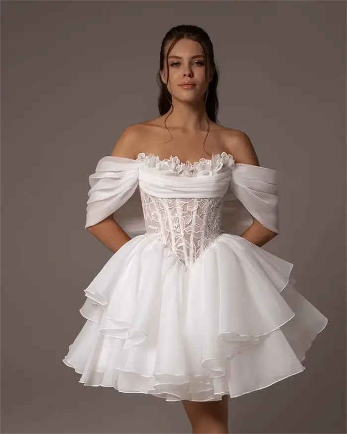 Robe de Bal en Organza DIANRUO Élégante Personnalisée pour Femmes Occasions Spéciales Blanc Bleu Noir