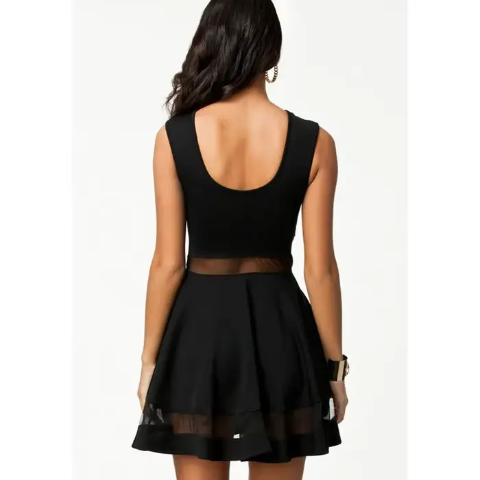 Robe d'été à coutures en maille, Mini robe Sexy pour femmes