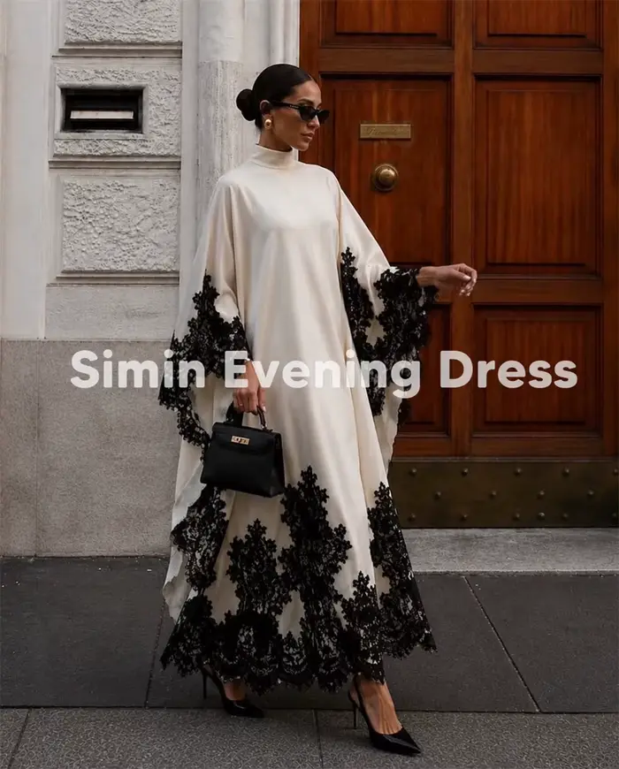 Robe de soirée élégante Simin à col montant