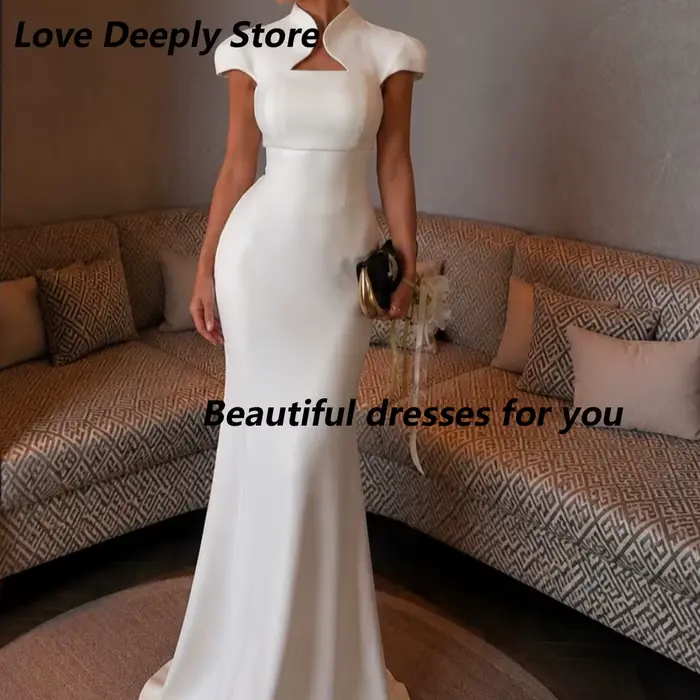 Robe de soirée blanche élégante