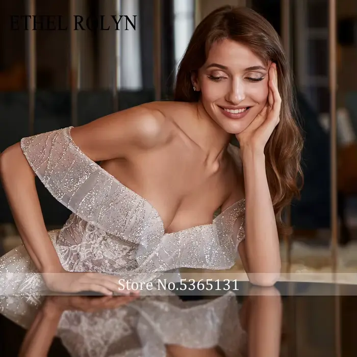 Robe de mariée Ethel Rolyen princesse dos nu perles appliquées moderne pour femmes occasions spéciales