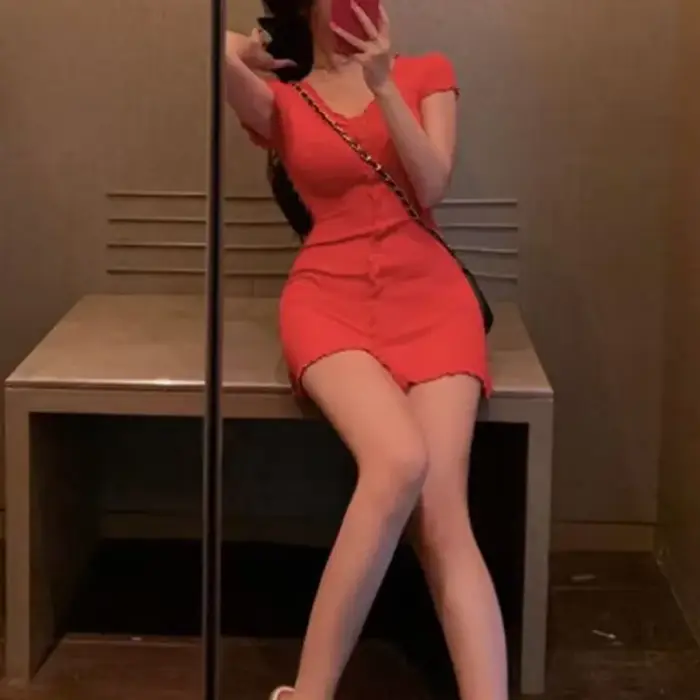 Robe française moulante sexy pour femme