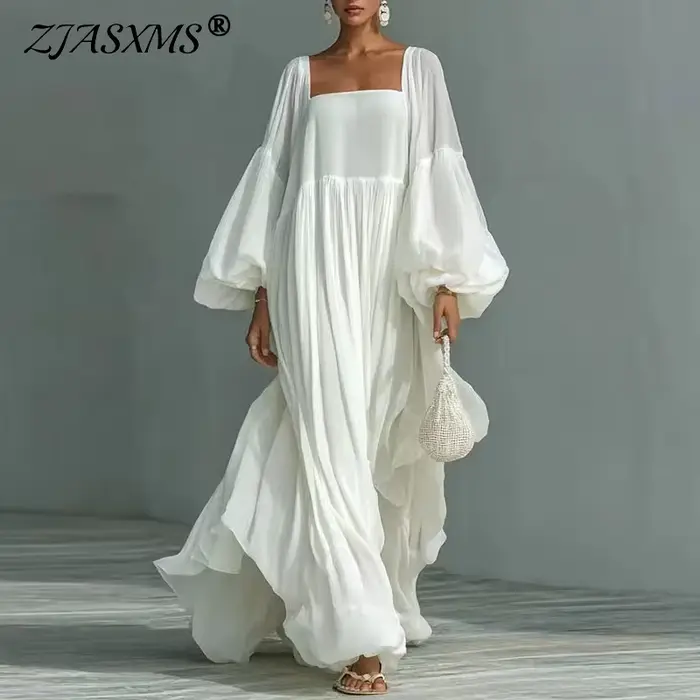 Robe longue bohème élégante et fluide pour femme