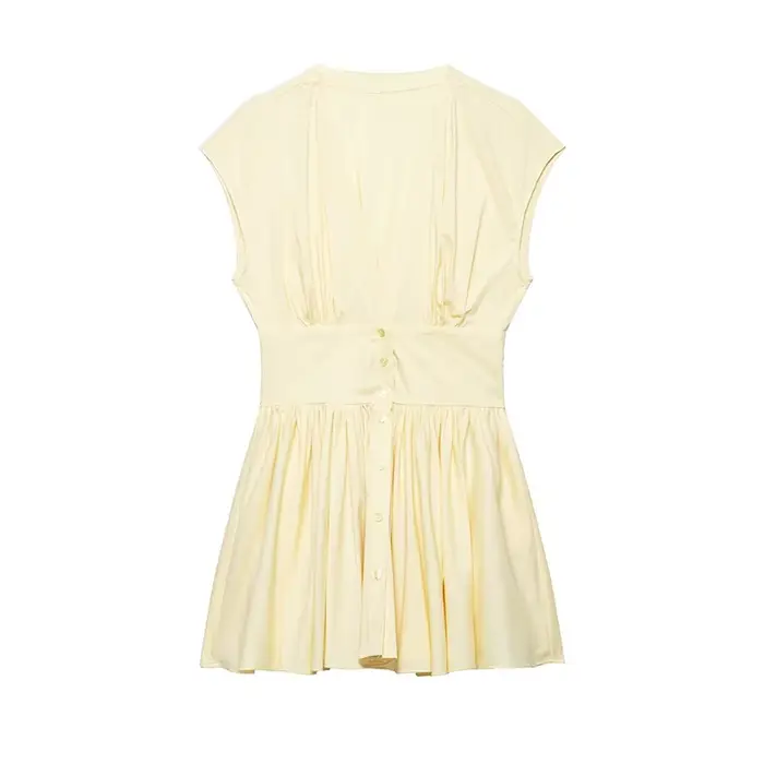 Robe pour femme 2026 Nouvelle collection Printemps-Été Robe mini en popeline pour femme Robe chic et