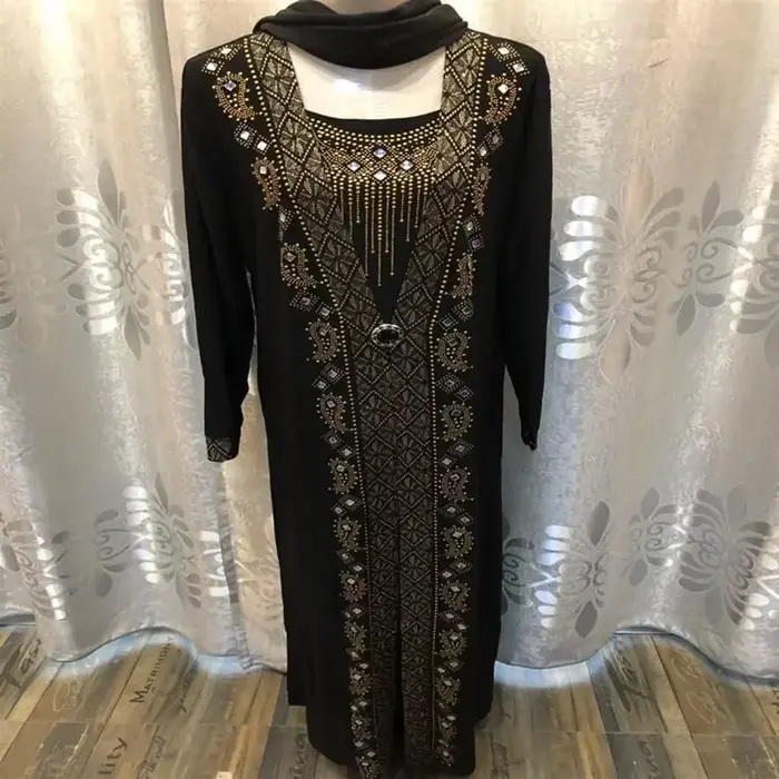 Abaya islamique caftan dubaï arabe musulman Hijab Robe Caftan Marocain Eid Robe Ramadan Elbise Robe 