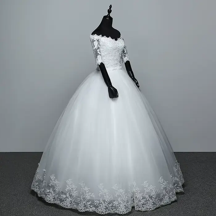 Robe de Mariée en Dentelle Brodée